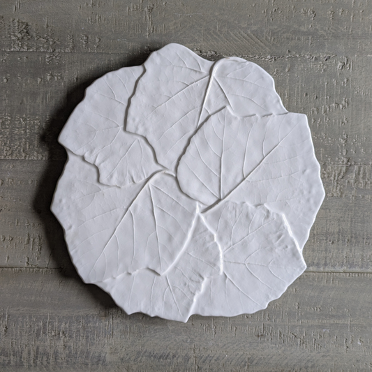 Italian Leaves Ceramic Serving Plate