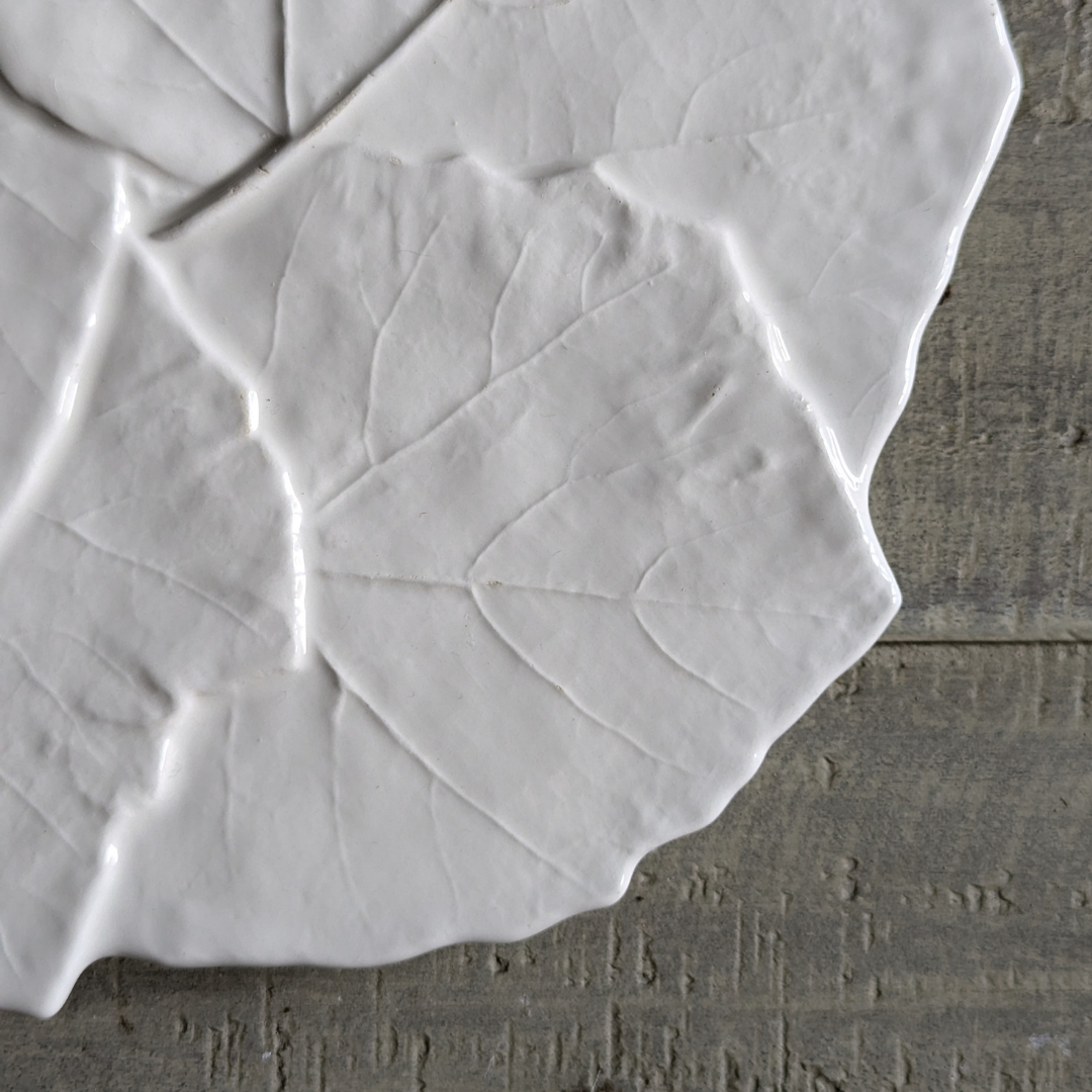 Italian Leaves Ceramic Serving Plate