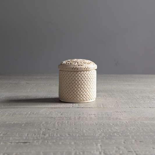 Ivory Lidded Trinket Box