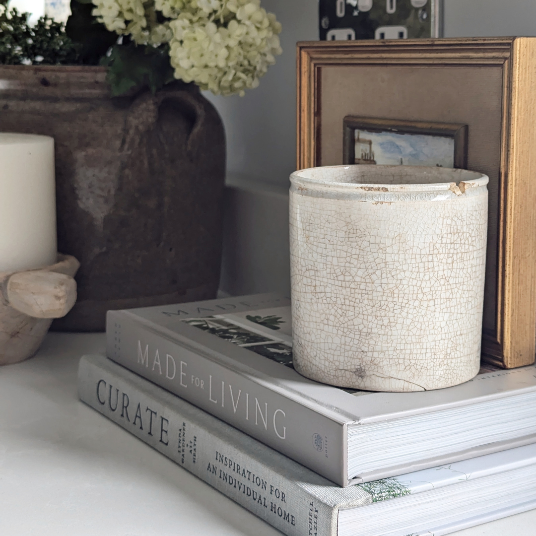 Crackled White Pot