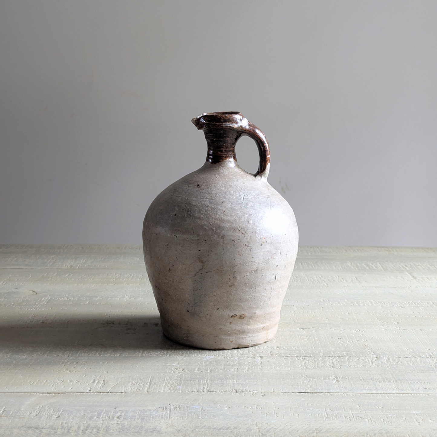 Grey & Brown French Oil Jug