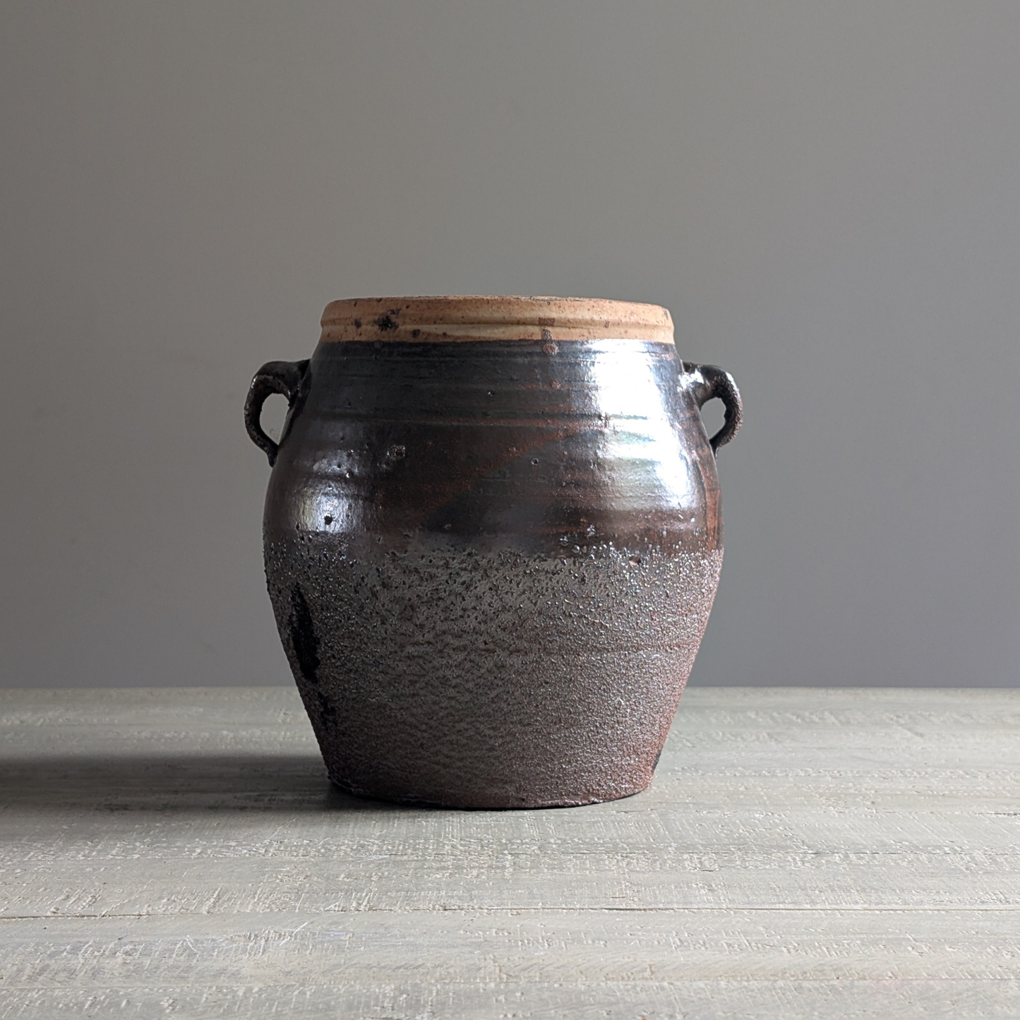 Medium Brown Glazed Confit Pot