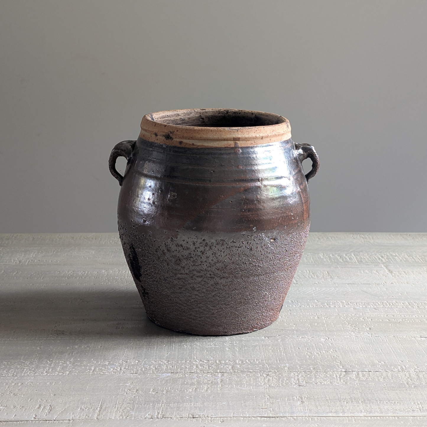 Medium Brown Glazed Confit Pot