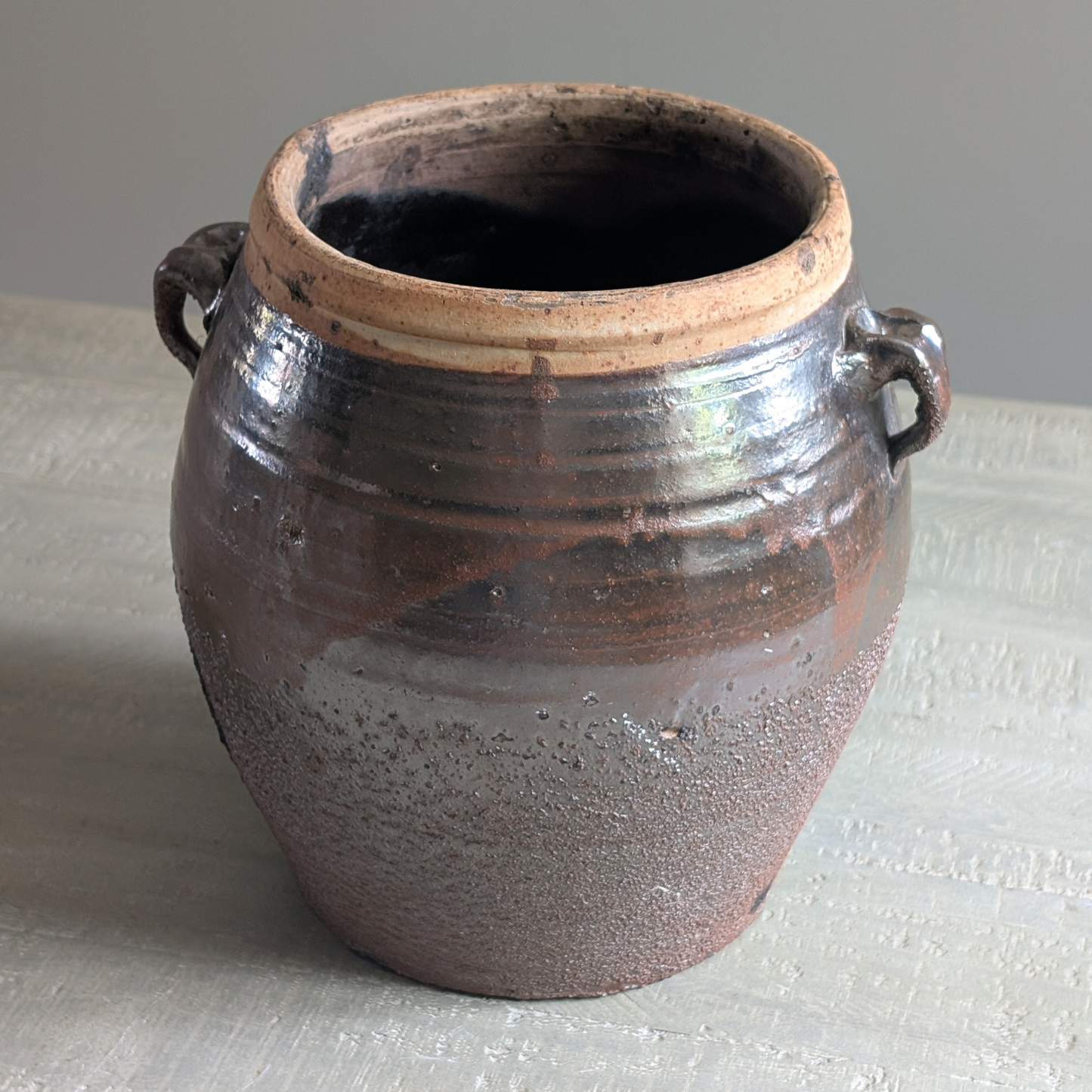 Medium Brown Glazed Confit Pot