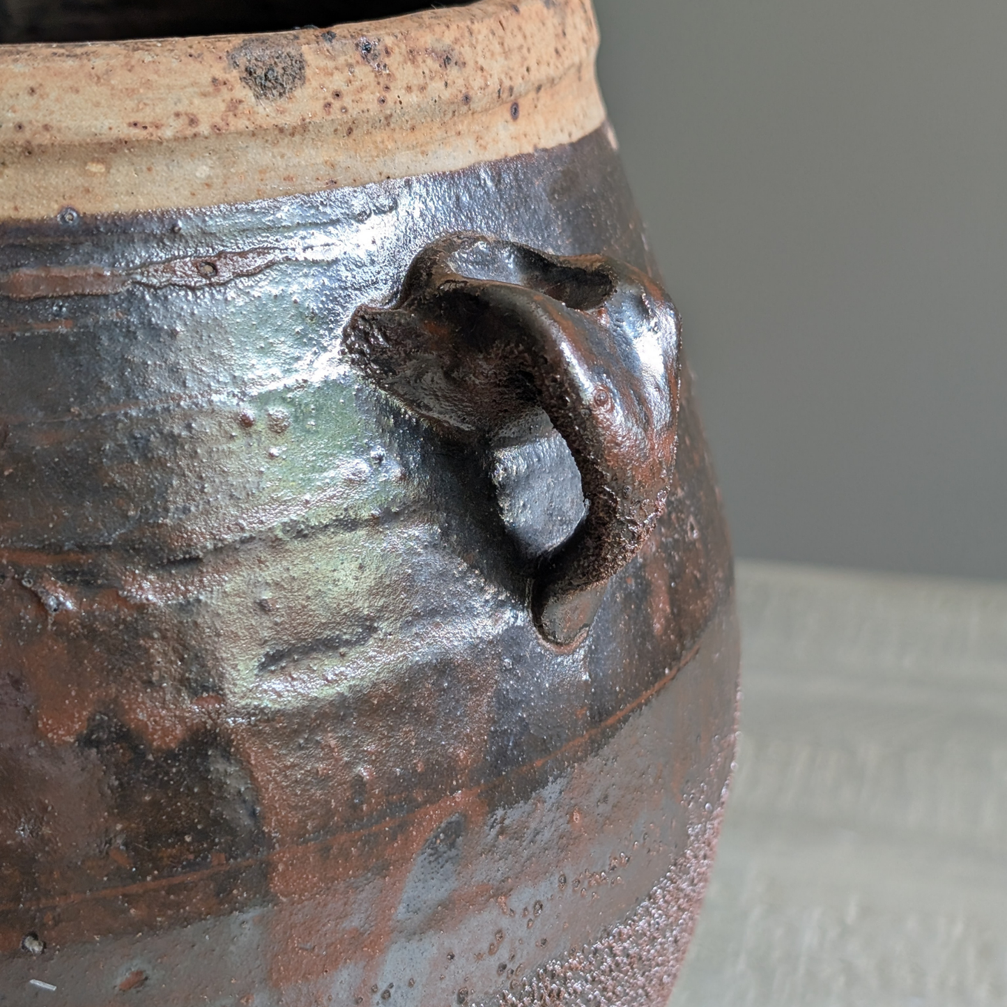 Medium Brown Glazed Confit Pot