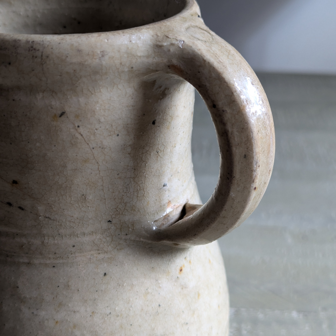 French Cream Glazed Jug