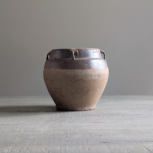 Half Glaze Chinese Storage Jar 1