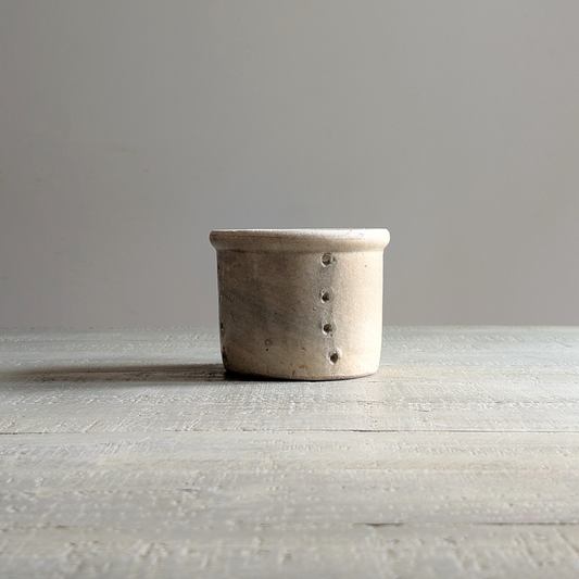 Large Off-White Cheese Strainer