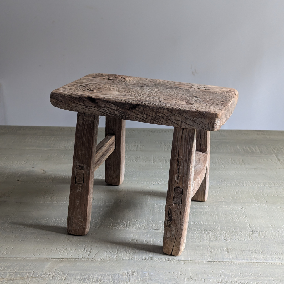 Small Reclaimed Wood Milking Stools