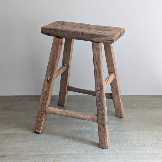 Large Reclaimed Milking Stool 2