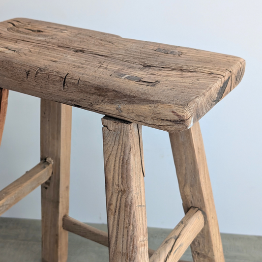 Large Reclaimed Milking Stool 2