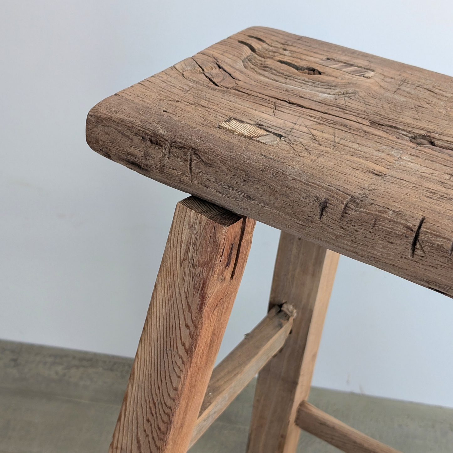 Large Reclaimed Milking Stool 2
