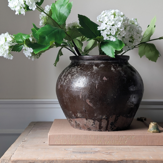 Chinese Brown Glazed Storage Jar