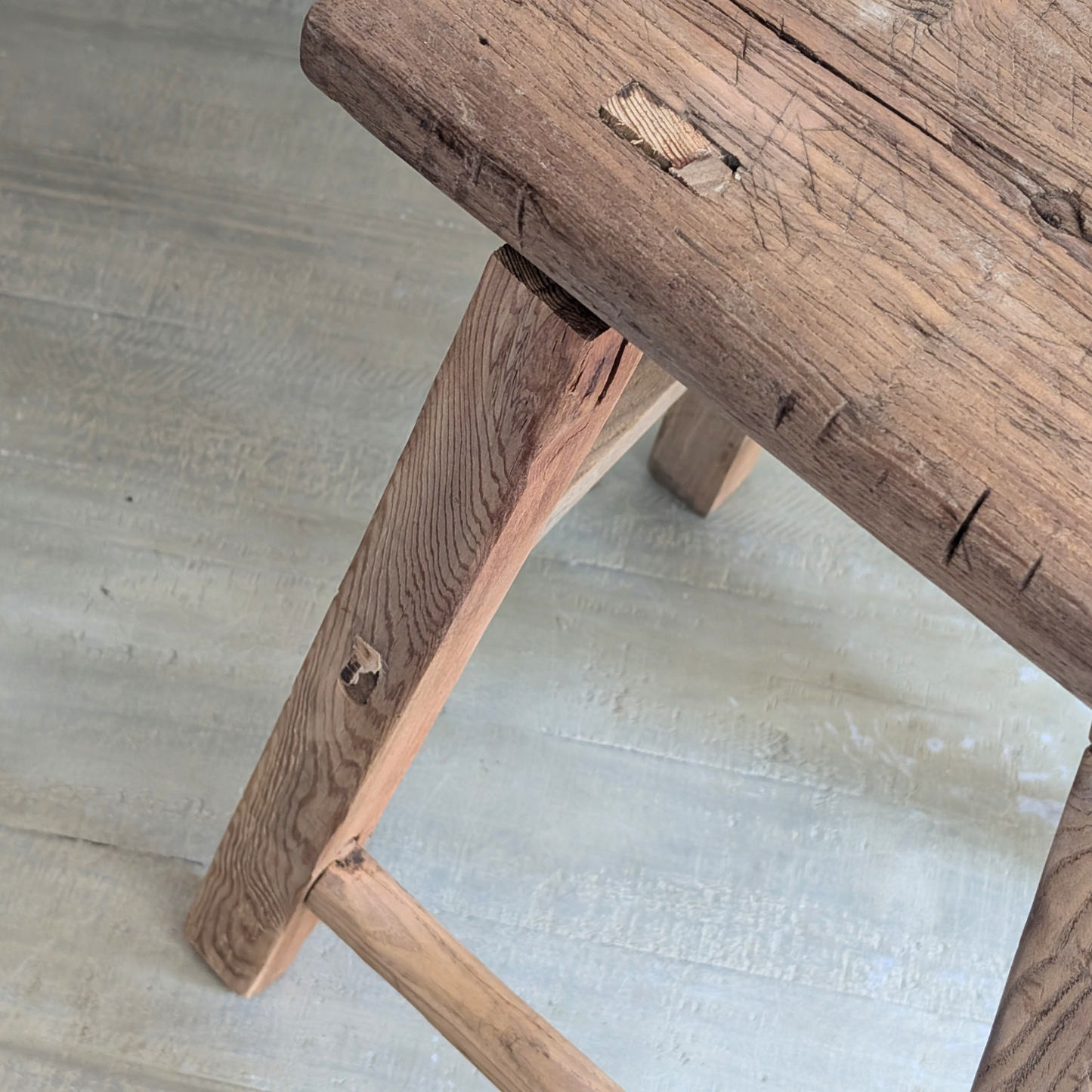 Large Reclaimed Milking Stool 2