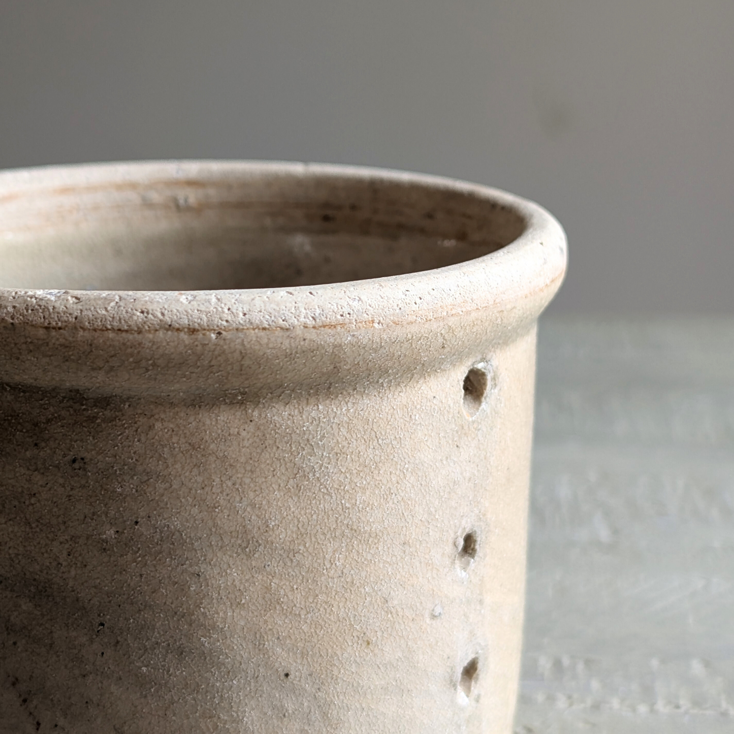 Large Off-White Cheese Strainer