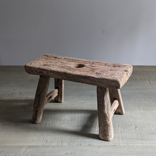 Small Reclaimed Wood Milking Stools