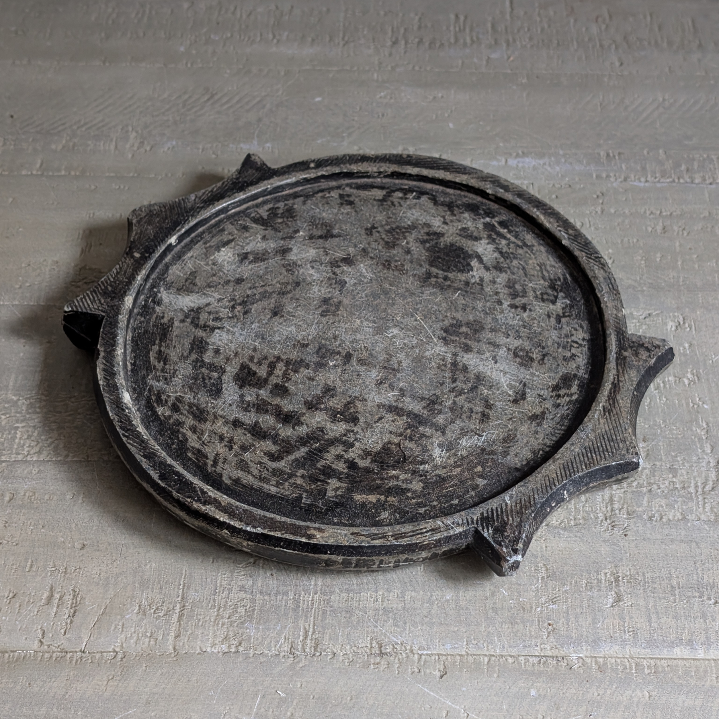 Antique Carved Stone Plate