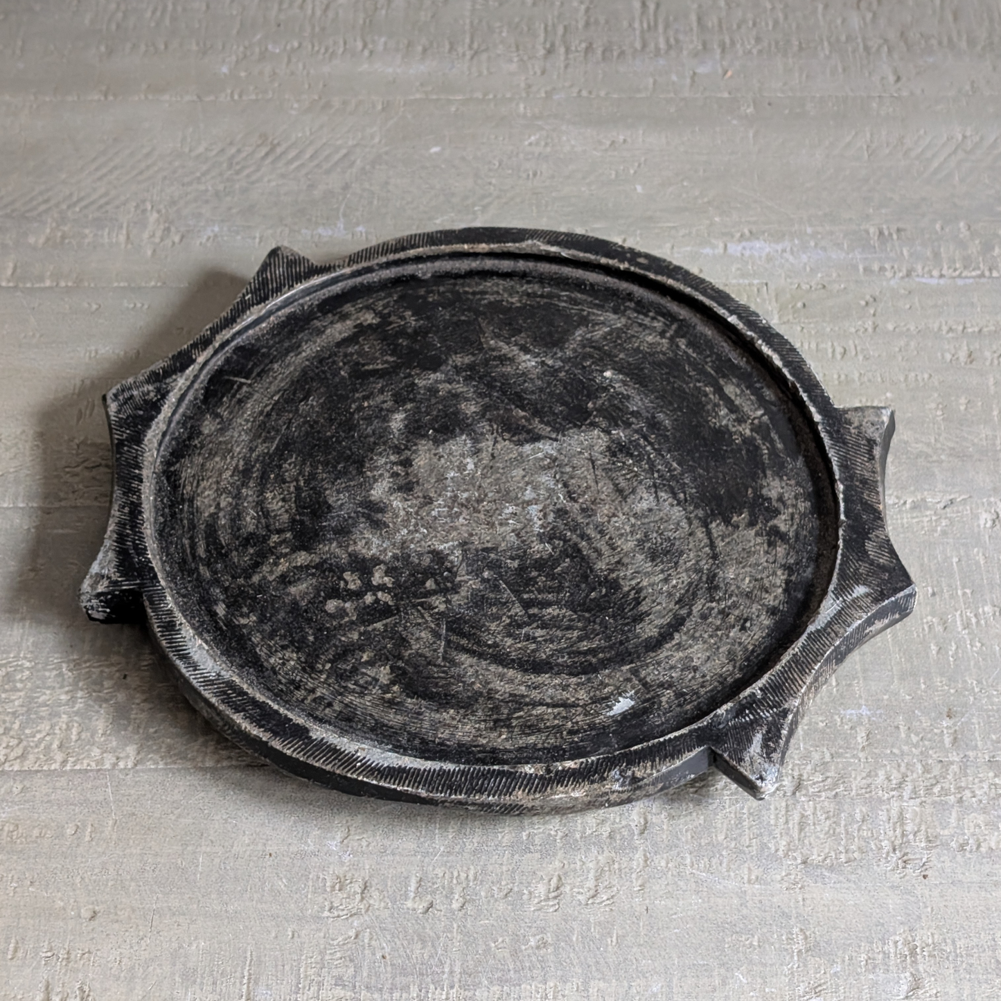 Antique Carved Stone Plate