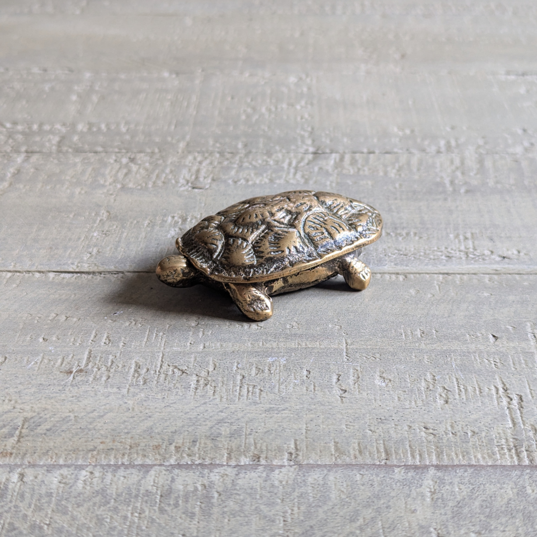 Vintage Brass Tortoise