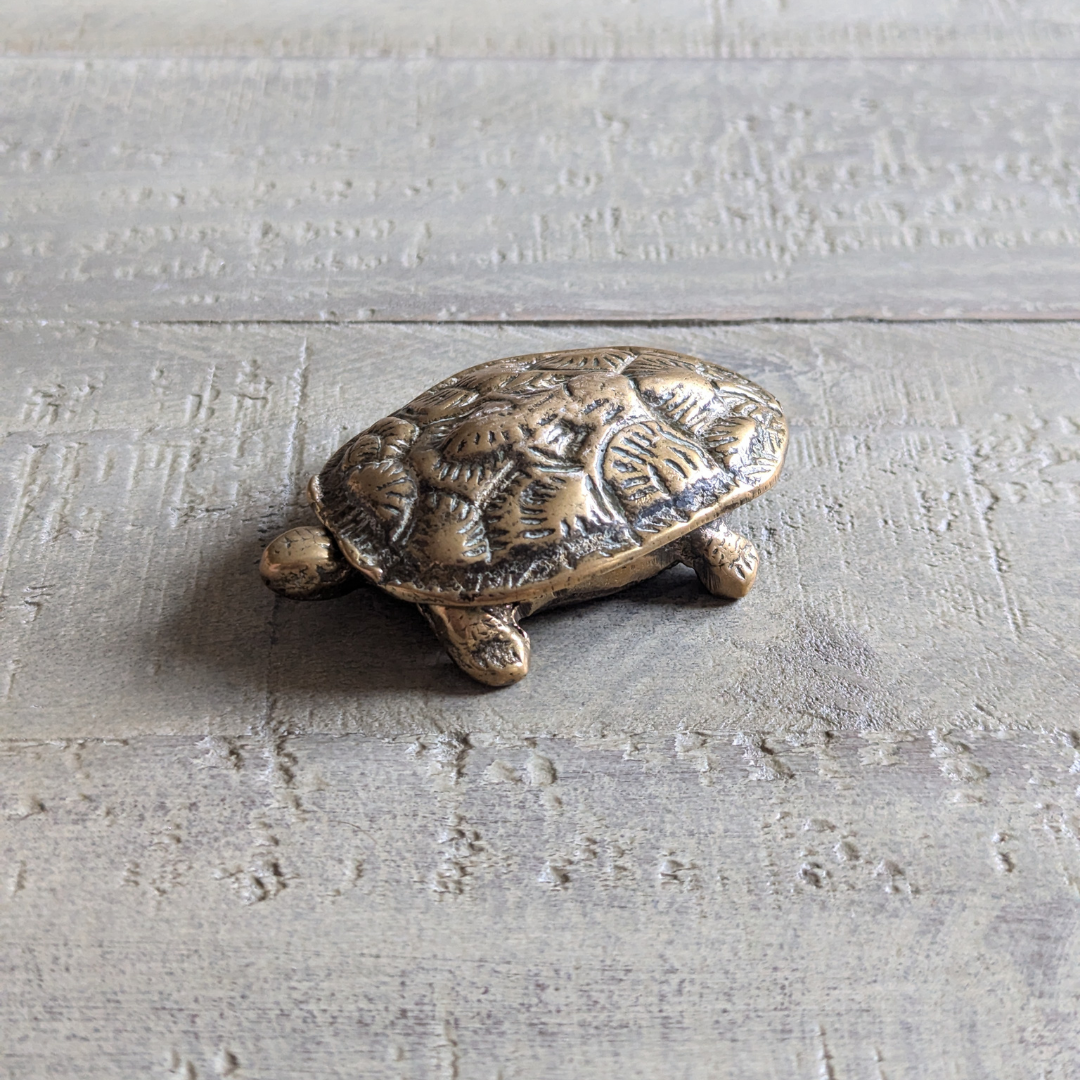 Vintage Brass Tortoise