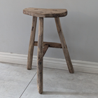 Large 3 Leg Reclaimed Wood Stool