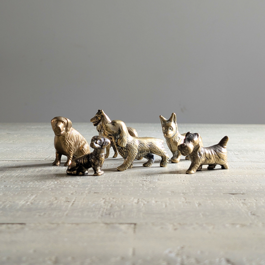 Brass Dog Paperweights
