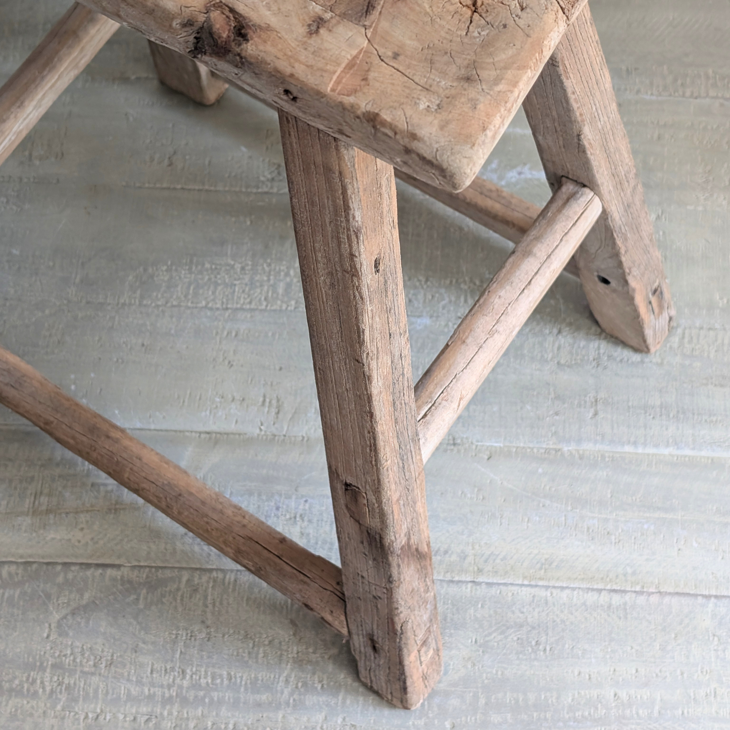 Large Reclaimed Milking Stool 3