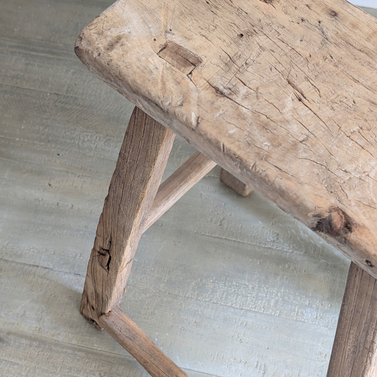 Large Reclaimed Milking Stool 3