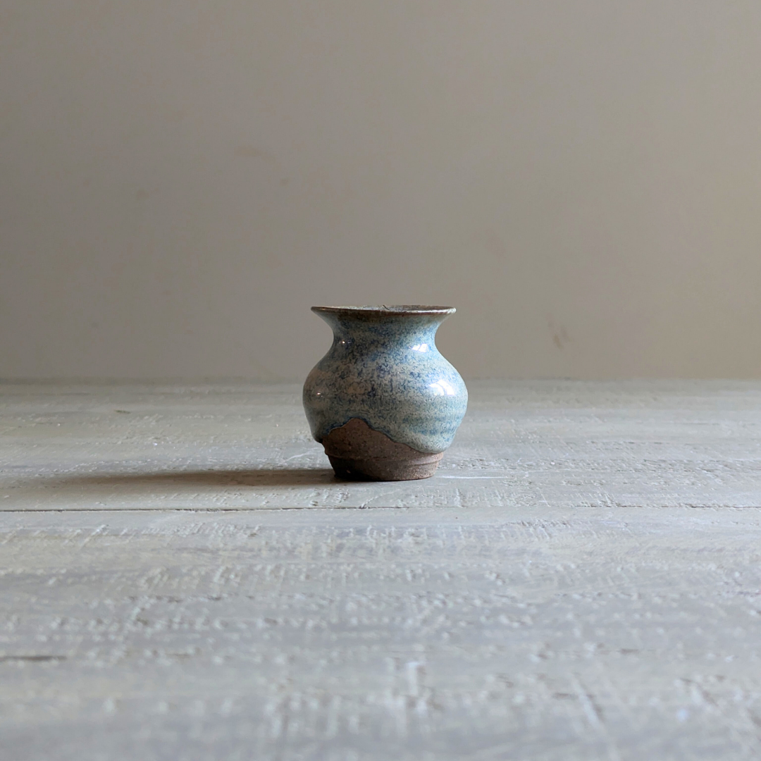 Small Blue Matchstick Pot