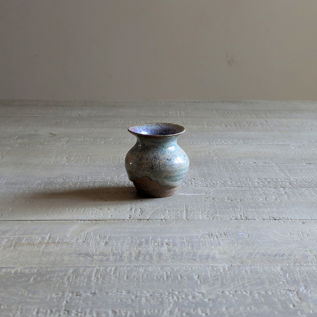 Small Blue Matchstick Pot