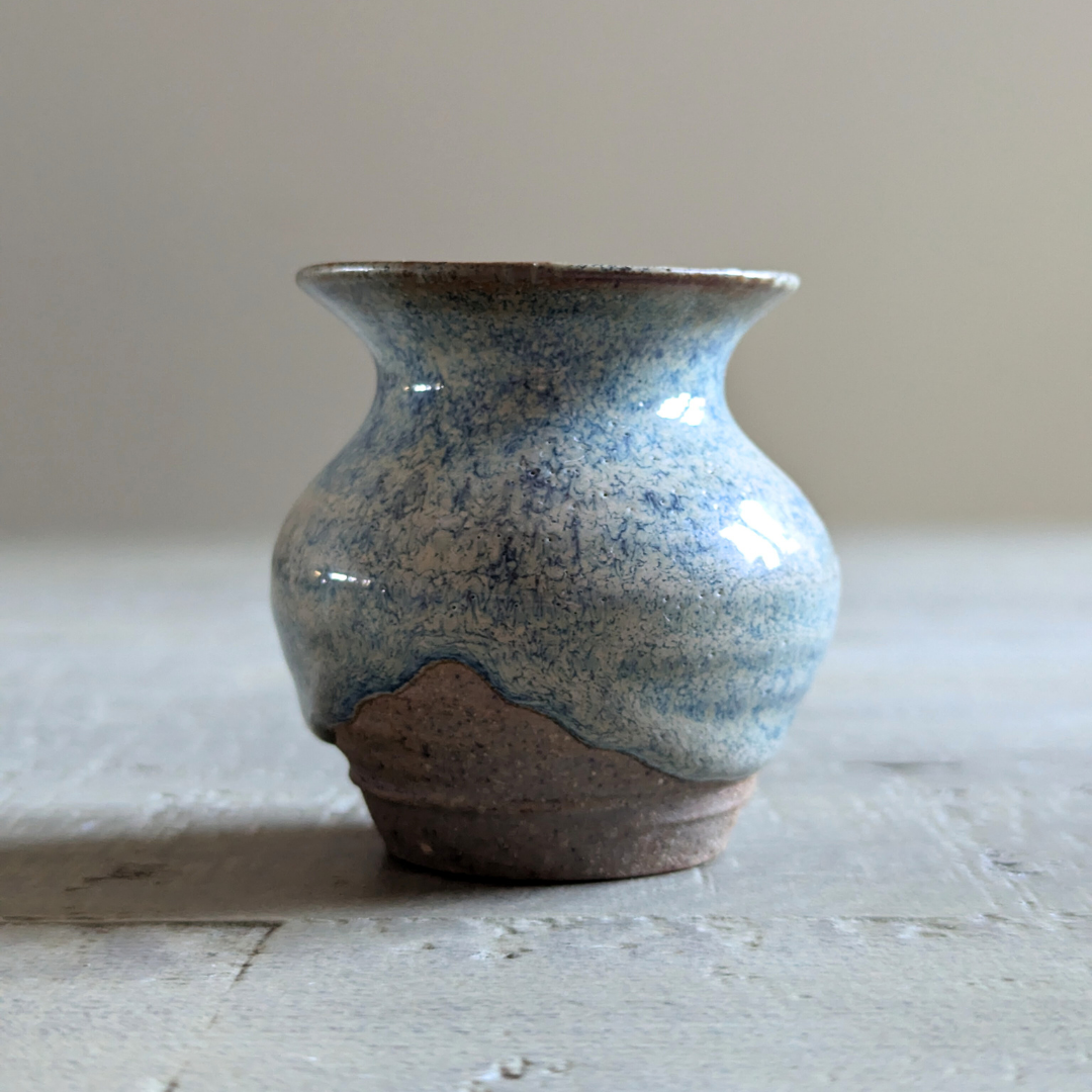 Small Blue Matchstick Pot