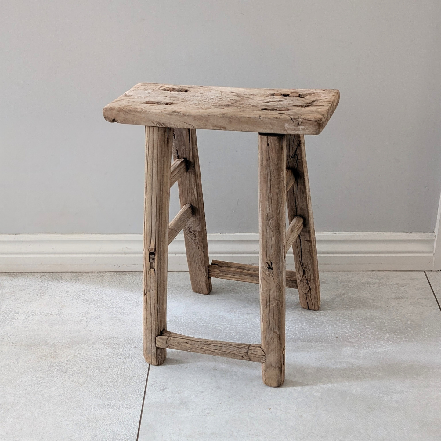 Large Reclaimed Wood Milking Stools