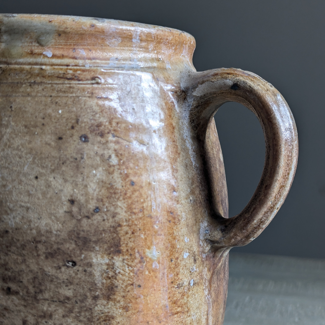 Large Glazed Double Handled Pot