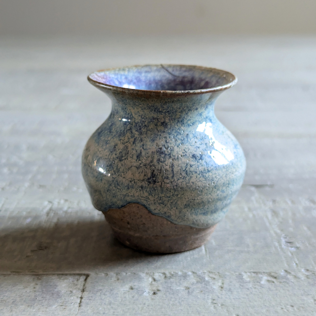 Small Blue Matchstick Pot