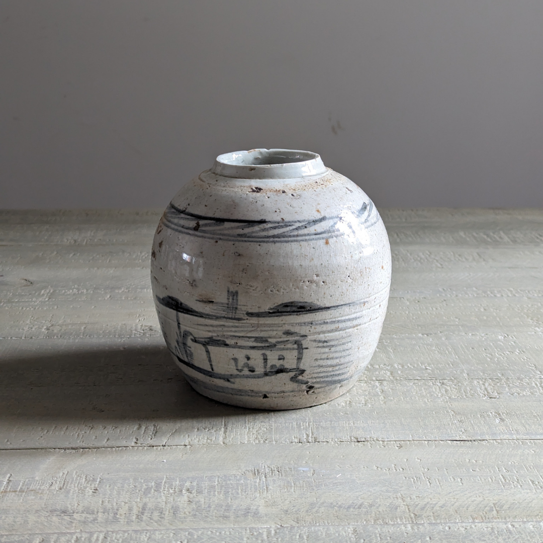 Large Grey Ginger Jar