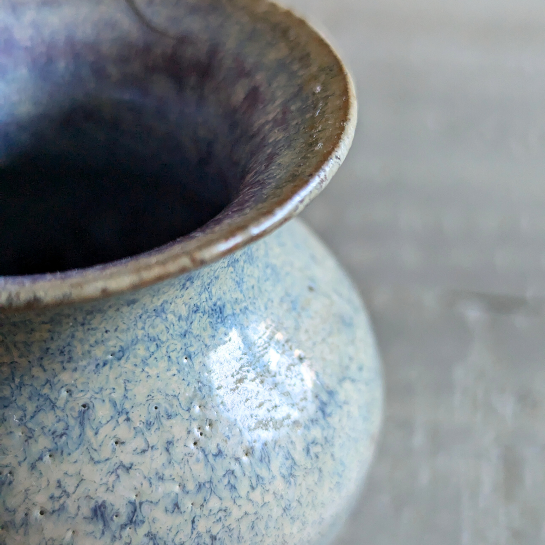 Small Blue Matchstick Pot