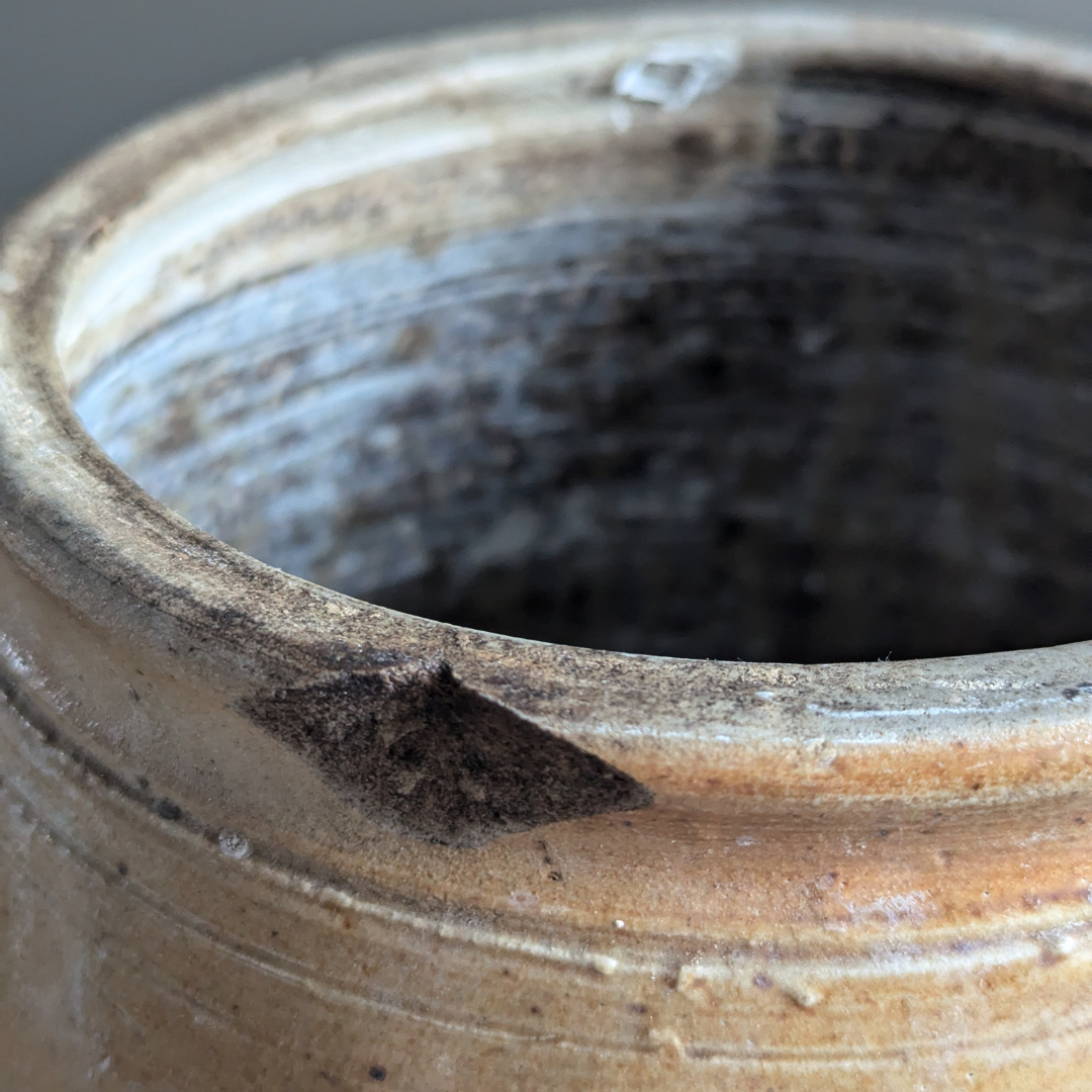 Large Glazed Double Handled Pot