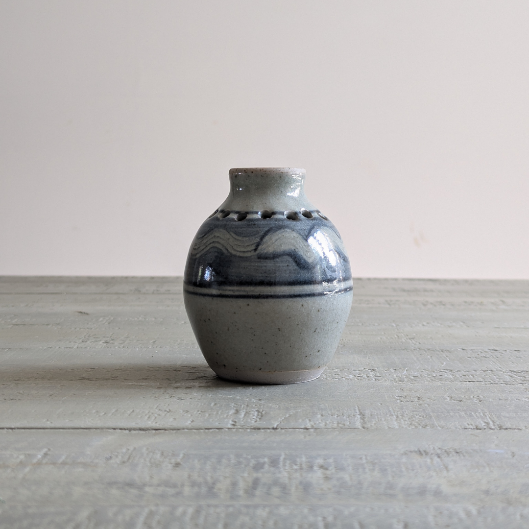 Studio Pottery Blue Pot