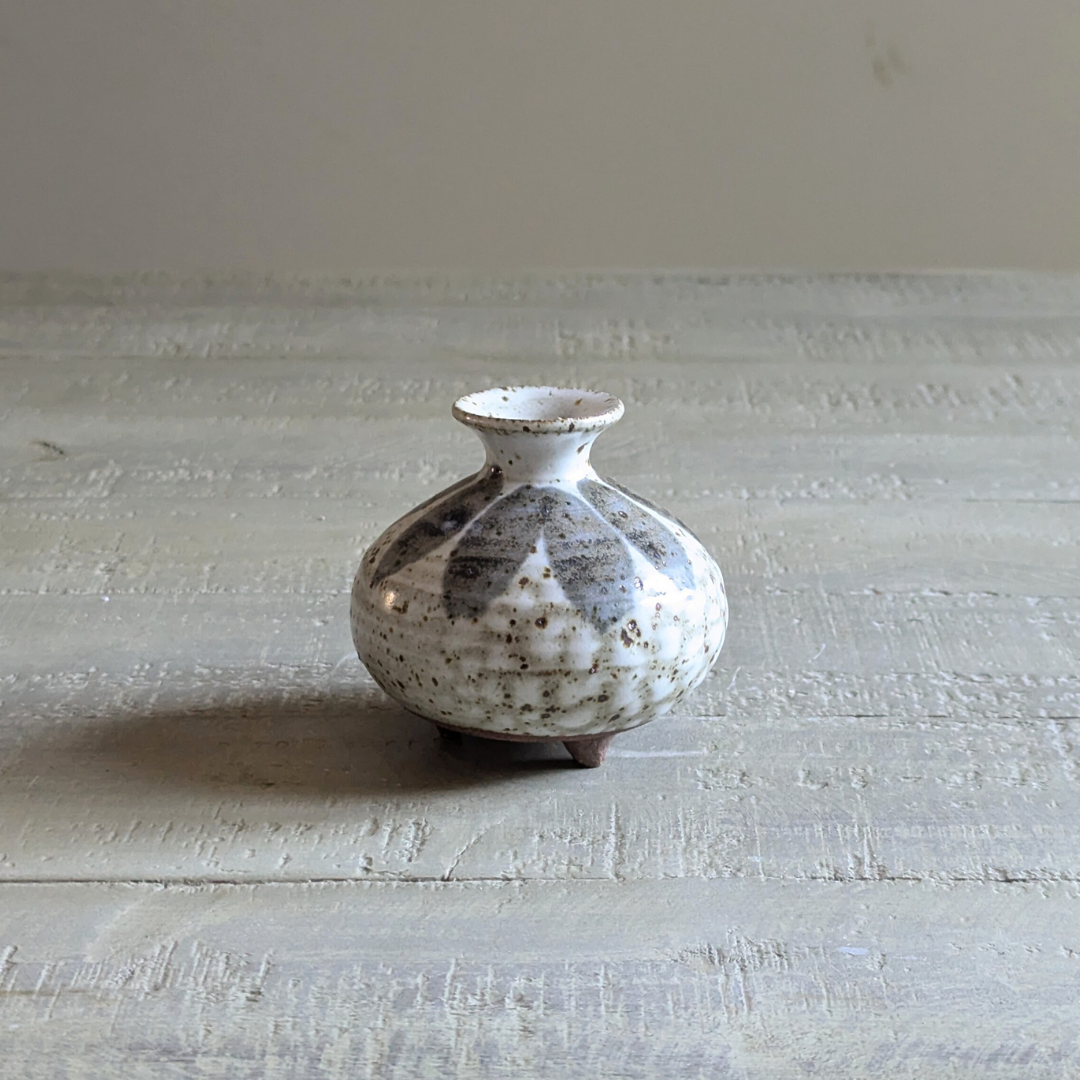 Footed Studio Pottery Bud Vase