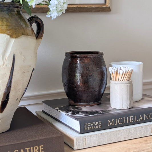 Small Brown French Pot