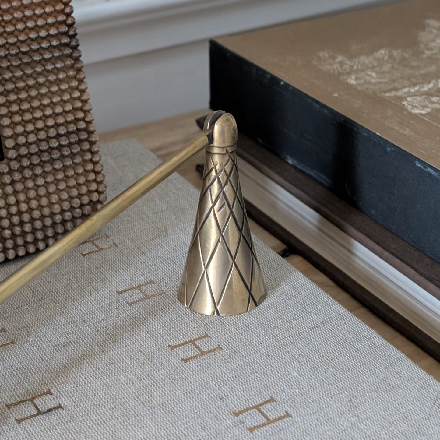 Art Deco Brass Candle Snuffer