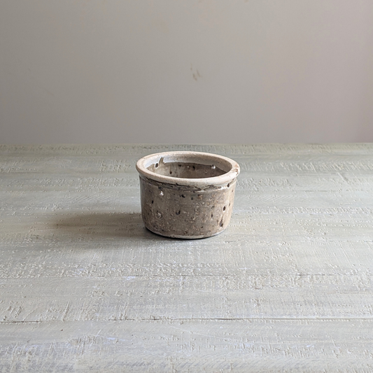 Medium Grey Speckled Cheese Strainer