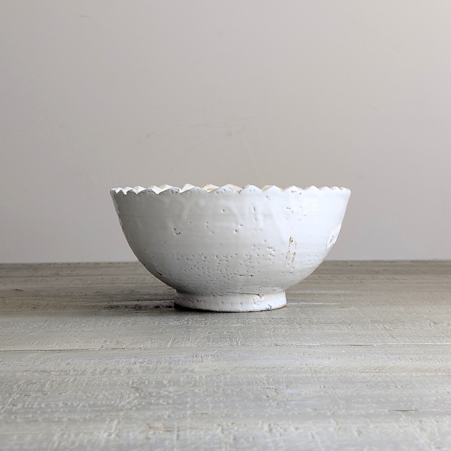 White Glazed Pedestal Bowls
