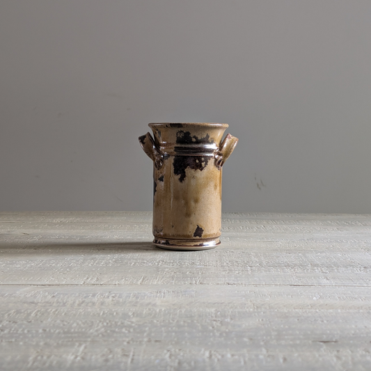 Studio Pottery Small Olive Double Handled Pot