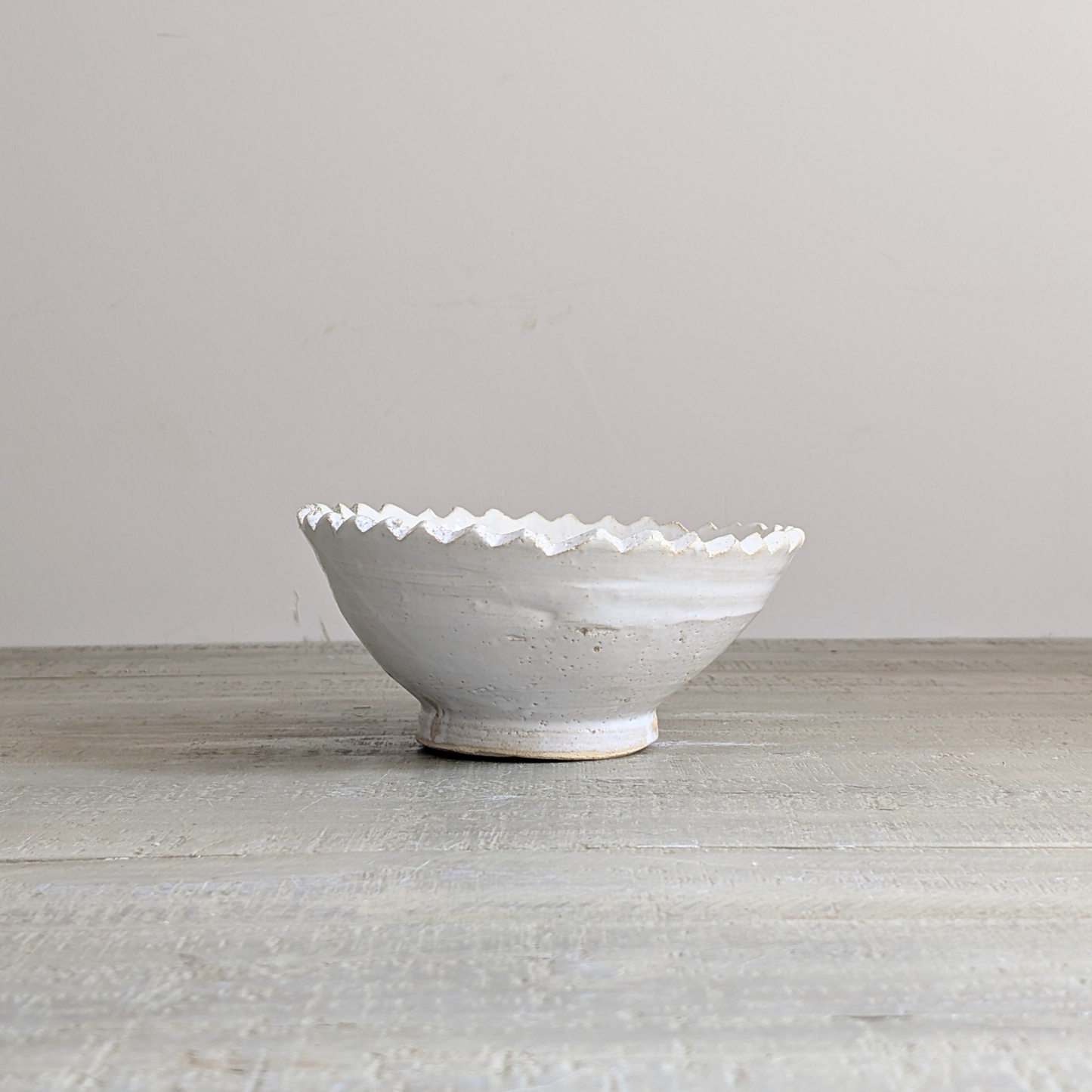 White Glazed Pedestal Bowls
