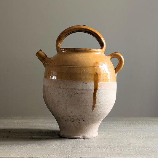 Large Yellow Nut Oil Pot