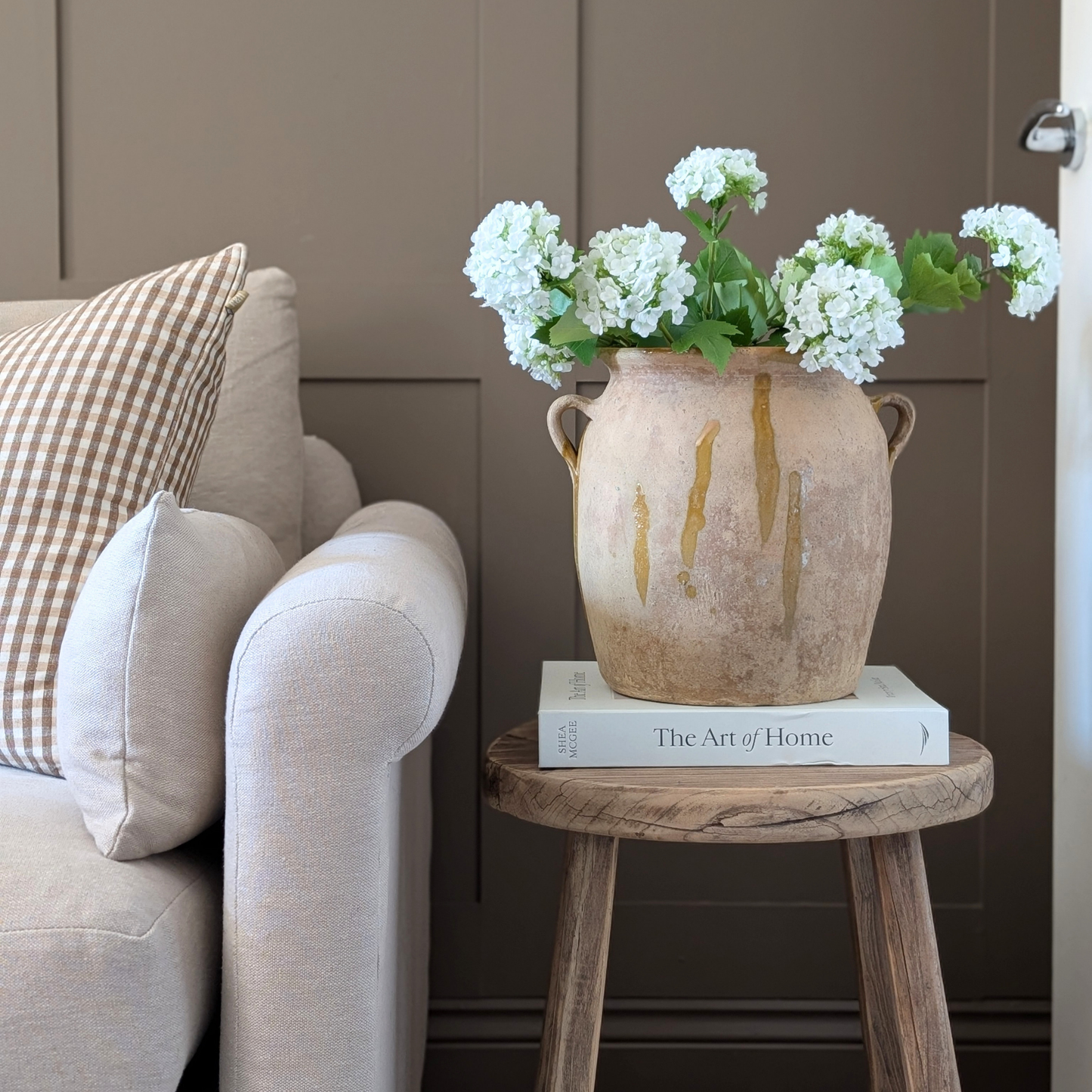 Large Yellow Glazed Spanish Pot