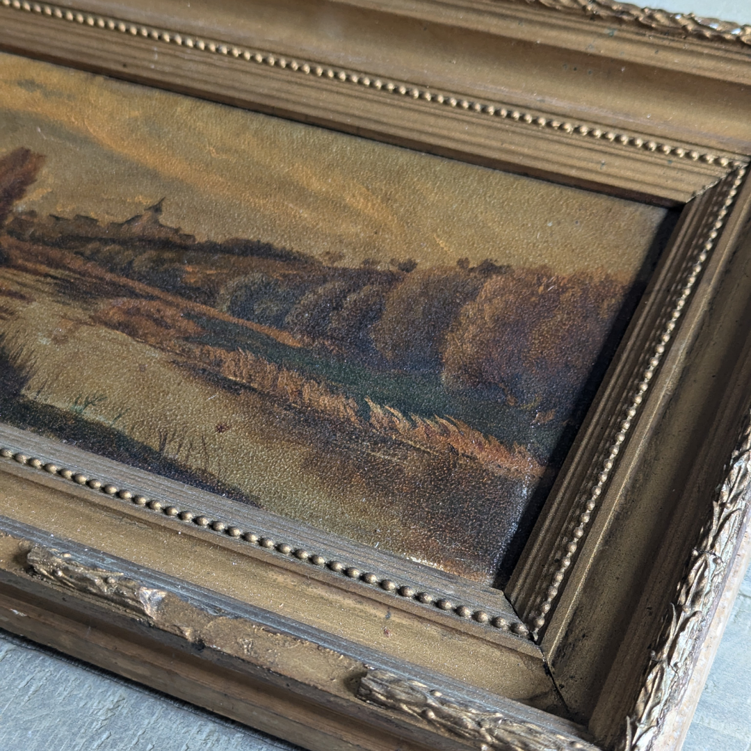 Gold Framed Landscape Oil Painting