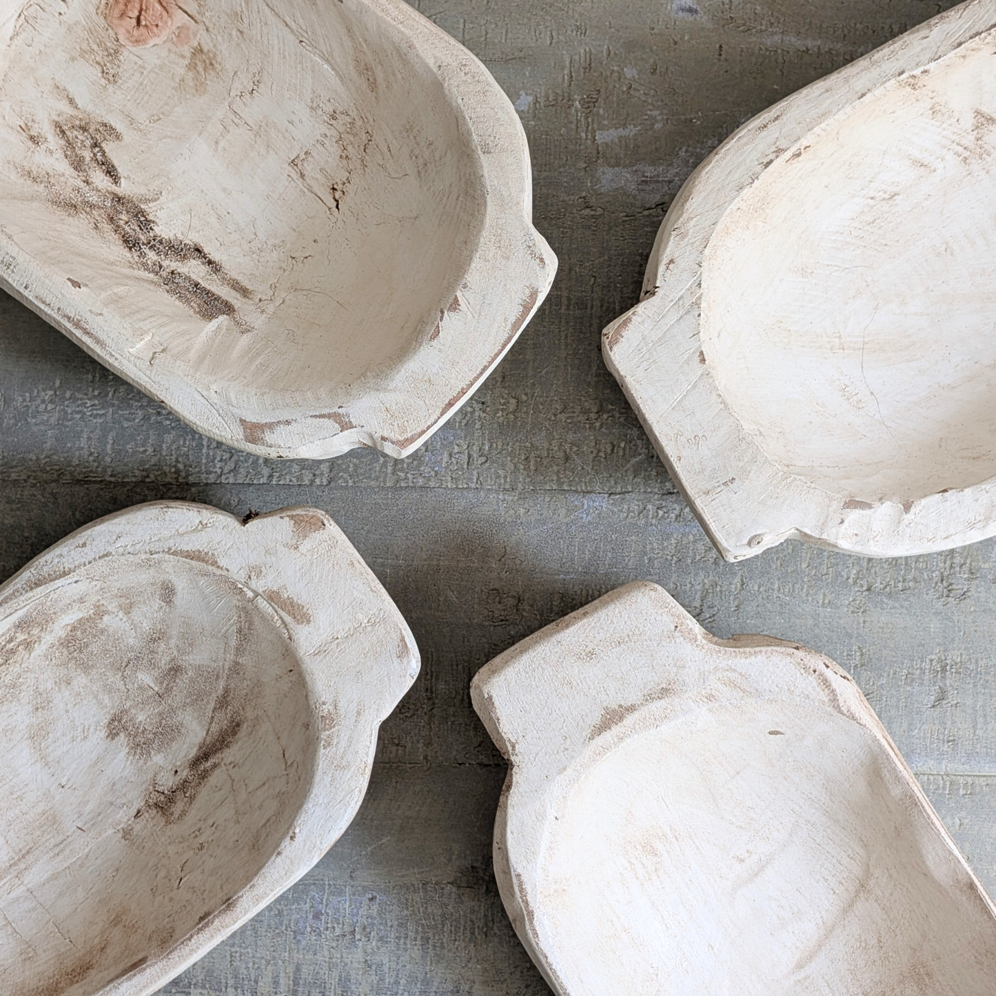 XS Whitewashed Dough Bowls