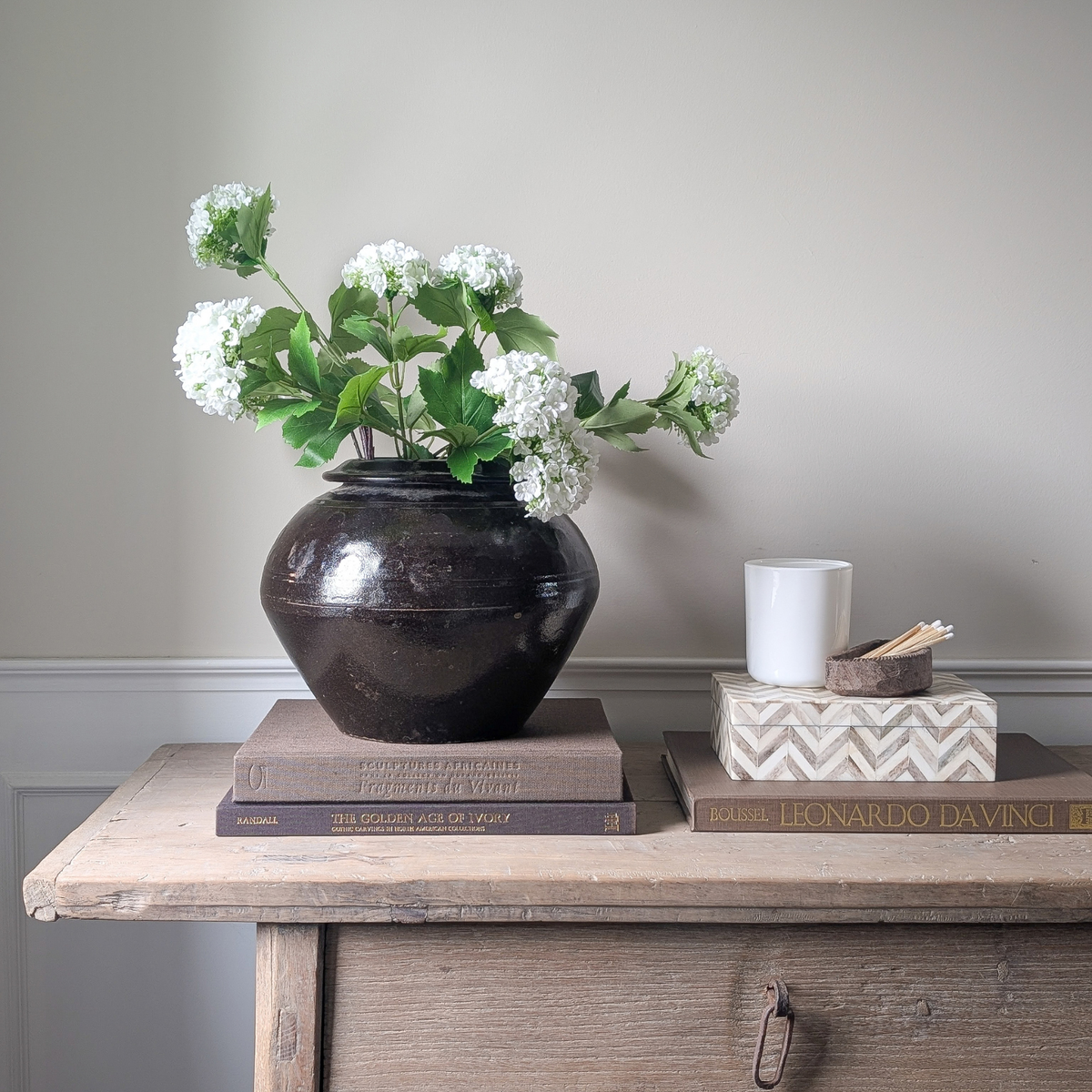 Chinese Black Glazed Storage Jar
